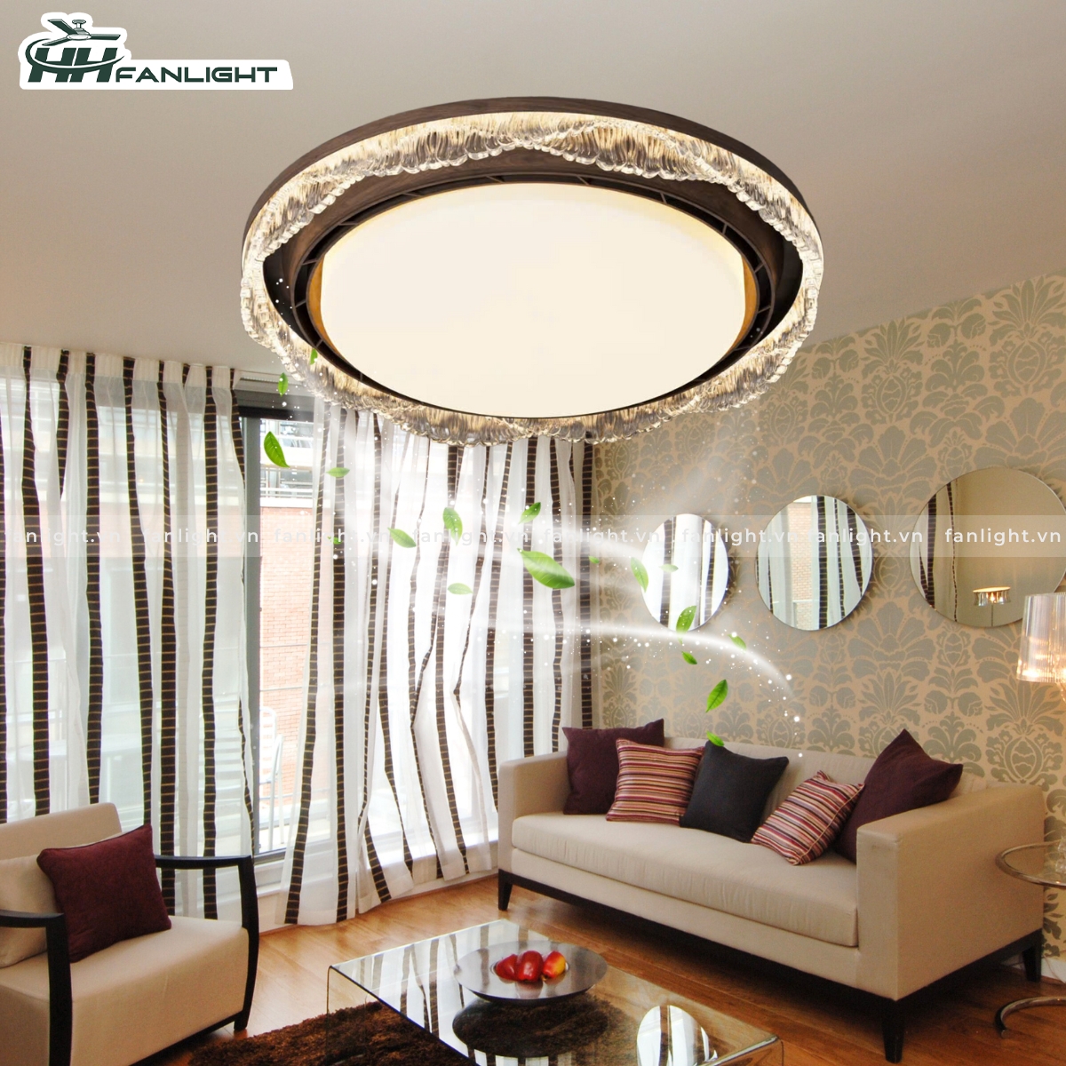 Đèn ốp quạt trang trí FL OQ-T103