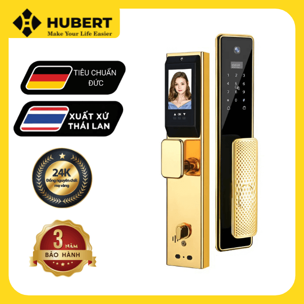 Khóa điện tử Hubert Series Luxury HB CG99F GOLD 24K